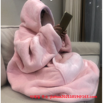 입는 담요 극세사 두꺼운 털담요 집순이 후드담요 원피스 이불옷 밍크 가운, 프리사이즈 + A