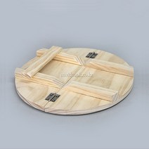 6879-부페용 나무뚜껑 2호 : 350x320x20 여닫이뚜껑 주문제작 원목뚜껑 가마솥뚜껑 육수통뚜껑