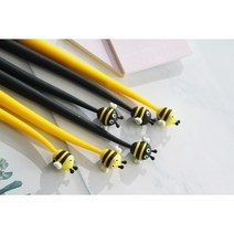 0.5mm 꿀벌젤펜 잘써지는펜 캐릭터 선물용 홍보용, 노랑꿀벌