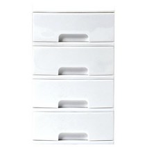 레옹물산특가_[국내산] 블랑 서랍장 18 화이트 4단 창신리빙, 레옹 쿠팡 본상품선택, 레옹 쿠팡 본상품선택