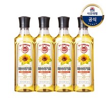해표 해바라기유, 4개, 500ml