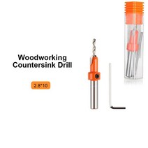 홀쏘 구멍 FGHGF 초경합금 목재 카운터 싱크 드릴 비트 세트 나사 커터 목공 카운터 보어 드릴링 금속 합금 도구, 2.8mm X 10mm