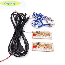 2 플레이어 제로 딜레이 아케이드 diy 키트 usb 인코더 pc - 4way amp 용 조이스틱 8way zippy 조이스틱 앰프 4.8mm 버튼, 2x제로 지연2.8-5p