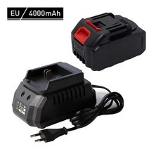 전동드릴 전동드라이버 공구세트18V 21V Makita 모델 리튬 배터리 + 2000-4000mAh 충전기 무선 전기 드릴, 12 EU 4000mAh