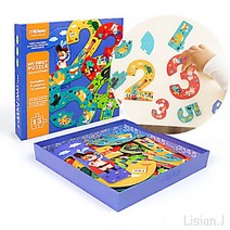 리시안제이 숫자 퍼즐 맞추기 15P 5살 여아 선물 3세 아이 홈스쿨