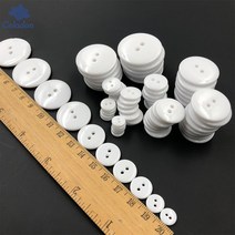 자개 단추 고급 부자재 수지 바느질 옷 흰색 플라스틱 스크랩북 라운드 두 구멍 25mm, 10mm 100피스
