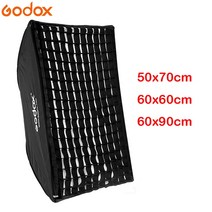 촬영우산 Godox-소프트 박스 50x70cm 플래시 스피드 라이트 우산 소프트 반사판 + 그리드 사진 비디오 스, 03 60x90cm