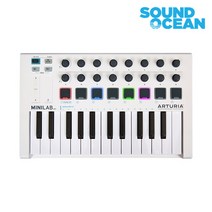 아투리아 MiniLab MK2 ARTURIA 미니랩 mkII 미니 미디 컨트롤 마스터 키보드 건반, White