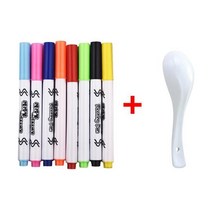 마법의 물 그림 펜 화이트 보드 마커 플로팅 잉크 펜 낙서 워터 펜 몬테소리 조기 교육 장난감 미술 용품, 06 mini set-8 colors