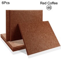 흡음판 사운드 흡수 벽 패널 아트 6 Pcs 도어 씰 스트립 방음 소재 음악 스튜디오 음향 절연, Rectangle, 46--Red Coffee, 1.0cm Super Density