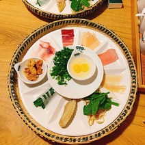 구절판그릇 월남쌈 나눔 반찬 쌈야채 그릇 접시, B