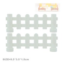 롱브릭타일 접착식파벽돌 파벽돌 큰사이즈 빌딩 블록 집 구조 부품 기둥 울타리 다리 조립 벽돌 교육 완구, 24 2pcs WT short fences