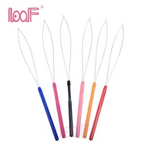 코바늘 레이스 뜨기 티코스터 가방 파우치 모자 루프 1pcs 플라스틱 크로 셰 뜨개질 후크 당기는 바늘 루프 스레더 도구 i 팁 헤어 확장 마이크로 링 도구 6 색 무작위, 없음