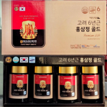 고려 6년근 홍삼정 골드 240g 4병 1박스 쇼핑백증정, 960g
