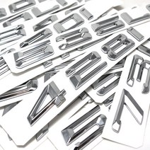 BMW 레터링 엠블럼, 실버, X5