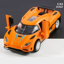 자동차다이캐스트 금속 합금 피규어 올드카 1:32 Koenigsegg CCR 합금 스포츠카 모델 다이캐스트 금속 장, 02 Orange