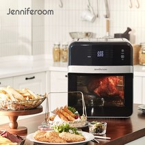 [제니퍼룸] 로티세리 오븐 에어프라이어 12L 블랙 JR-E5210BK, 없음