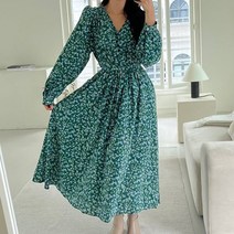 가을신상 잔꽃 원피스 빅사이즈 키큰여자 77사이즈 롱 원피스