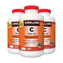커클랜드 [3개 SET] 비타민 C 1000mg 500정 (타블렛) Kirkland Vitamin 500tabs, 1개