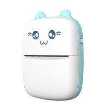 휴대용프린터a4 휴대용 열전 사 프린터 미니 고양이 인쇄 사진 포켓 열 라벨 프린터, 패키지 2