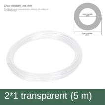 HEBAI-공압 튜브 파이프 PU 호스 5 m 8mm 6mm 4mm 3mm 2mm 압축기 폴리우레탄 튜빙용, 01 2X1-5M  Transparent