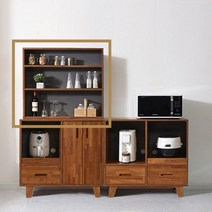 탕비실 상부장 수납 테이블 장식장 원목 펜트리 매장 다이 좁은 회사 밥솥