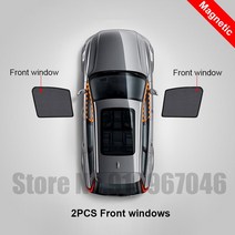 자한스토어 Lexus GX460 2009-2022 차량용 썬 바이저 Accessori Window Cover 차양 커튼 메쉬 그늘 블라인, 2PCS Front