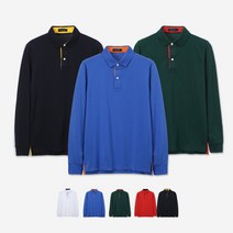 비쥬얼몰 드라이쿨 배색 긴팔 카라티 (5색 S~XXL)