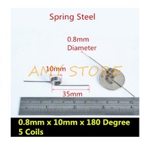 10Pcs 0.3 0.4 0.5 0.6 0.7 0.8mm 스프링 스틸 또는 304 스테인레스 소형 V 형 코일 비틀림 90 135 175 180 degree, [11] 0.4x5x130degree
