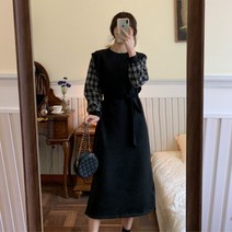 베베디 여성용 도브 데일리 긴팔 롱원피스