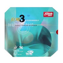 DHS NEO Hurricane 3 Table Tennis Rubber Sheet Ping Pong Rubber with Table Tennis bubber Sleeve Adhe, 40° / 2.2 mm, Red