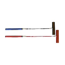 삼오 게이트볼스틱 2단 카본 알루미늄 TF-2500 + HE-4522 사각 선수용 롱헤드, 90cm (신장 180cm 미만 추천), 빨강, 검정