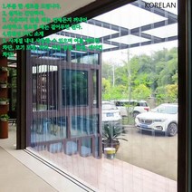 KORELAN 방풍비닐 방풍비닐 커튼 방충방풍비닐커튼 pvc문발 방풍 방한 방충, 3M, 18CM, 1개