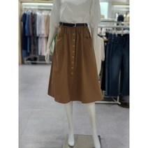 끄레아또레 S/S 벨티드 밴딩 면혼방 스커트 DO238BB605