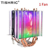 CPU 냉각 팬 RGB 4 핀 PWM 4/6 히트 파이프 CPU 쿨러 라디에이터 CPU쿨러, 01 LGA115X1200-1700-775, [01] 1 Fan 4 Heat Pipes, 1 1 Fan 4 Heat Pipes