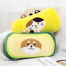 동물시리즈 아보시바 바나냥이 메모리폼 다용도 쿠션, 그린