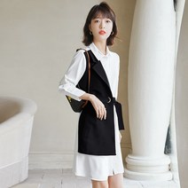 5월결혼식하객룩 상견례옷차림 가을 세트 셔츠형 카라 리본 언밸런스 봄 나들이 데이트