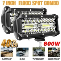 선박 화물차 트럭 차량 작업 안개 집어 써치 스포트 라이트 12pcs 7 인치 led 바 3 행 오프로드 보트 콤보 빔 트랙터 4x4 suv 12v 24v 헤드, 2개