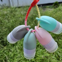 실리콘 공병 수영장 여행용 실리콘튜브용기 세트 고리형 4p, 60ml(4p세트 / 투명케이스 포함