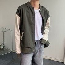 남자 바시티 자켓 크롭 스타디움 트러커 자켓 야구잠바 블루종 봄 가을 아우터