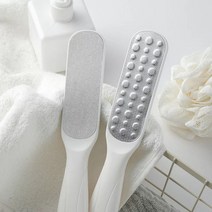 제이토리 양면 스텐 발 뒷꿈치 각질제거기 굳은살 제거 2개 블랙 + 화이트, 각질제거기_화이트1개