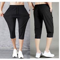 7부 남성 빅사이즈 냉장고바지 여름 반바지 밴딩 쿨팬츠 남자일바지 ~5XL