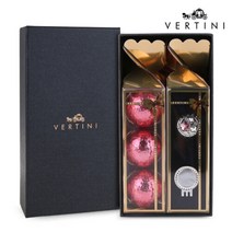 브랜드없음 [베르티니] 프리미엄 선물세트 슈퍼소닉골프공 3구+플라워볼마커, 선택완료, 블리스터하프_레드3구:플라워_라이트로즈