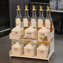 양념통세트 조미료 양념통 선반 Qipai 고급 주방 조합 세트 소금 항아리 보관함 오일 소스 식초, 1. 고급 양념통 12종 세트 [832]