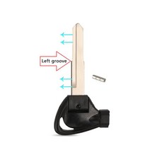 5Pcs 야마하 복스 BWS BWS125 VOX50 GTR125 조그 EVO SMAX155 자석 도난 방지 잠금 키 Uncut 빈 날 블레이, 04 Left Groove Black