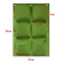 비닐하우스 그린 투명 원예 가드닝25/36/64 포켓 그린 블랙 재배 가방 화분 수직 정원 온실 모종 벽걸이 식, 03 Green 6 pockets