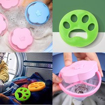 다이렉트스토어 세탁 강아지 고양이 털 먼지 제거 볼, 02발바닥 흡착 실리콘, 원형(노랑)  （12월16일 출고예정）