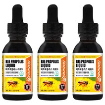 타이거아울렛 비 프로폴리스 리퀴드 30ml x 3병 액상 원액 구강항균 항산화 플라보노이드 성인 유아 어린이 키즈 아기 플로폴리스 폴리폴리스, 3개, 단품