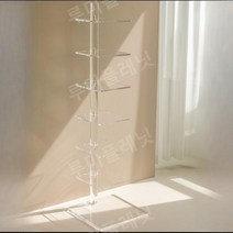 투명 6단 북선반 코너책장 아크릴 서재 예쁜책장 수납 코너장식장, 투명 40x40x170