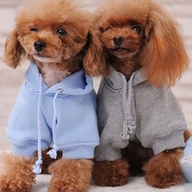 강아지 후드 티셔츠 애견 무지 기모 후드티 겨울 옷, 핑크